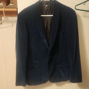 WD.NY Deep Blue Velvet Blazer